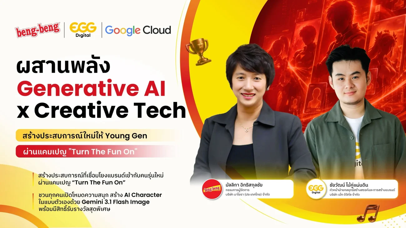 beng-beng ร่วม EGG Digital และ Google Cloud ใช้ Gemini 3.1 Flash Image สร้าง AI Character ในแคมเปญ Turn The Fun On พร้อมกิจกรรมชิงรางวัล