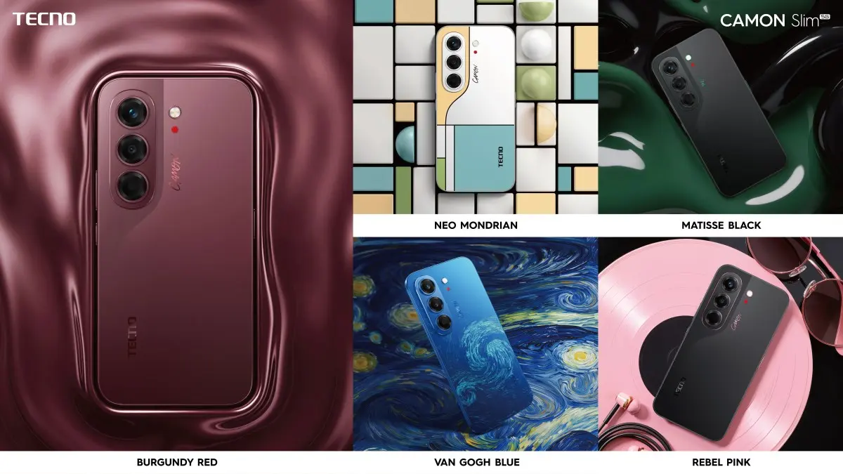 TECNO CAMON Slim 5G เปิดตัวพร้อมตัวเครื่องบาง 6.39 มม. จอ AMOLED 144Hz กล้อง Sony 50MP แบตเตอรี่ 6,000mAh และฝาหลังห้าสไตล์