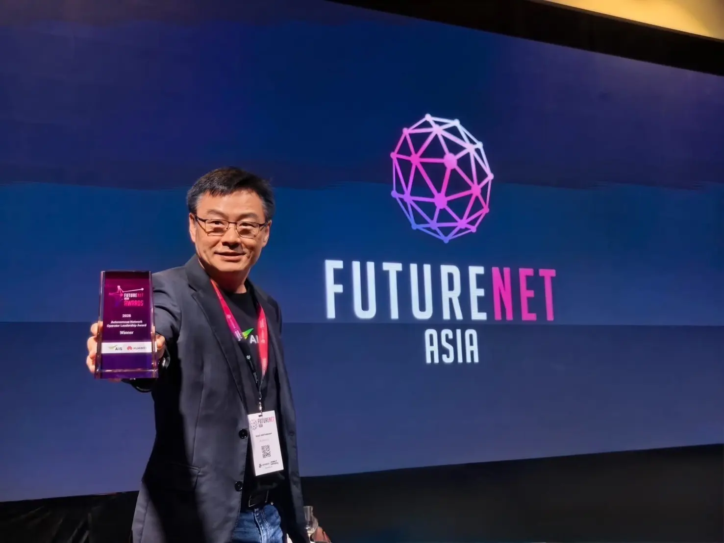 AIS คว้ารางวัล Autonomous Network Operator Leadership Award จาก FutureNet Asia Awards 2026 เป็นปีที่ 4 พร้อมพัฒนา 5G-Advanced และโครงข่ายอัจฉริยะด้วย AI