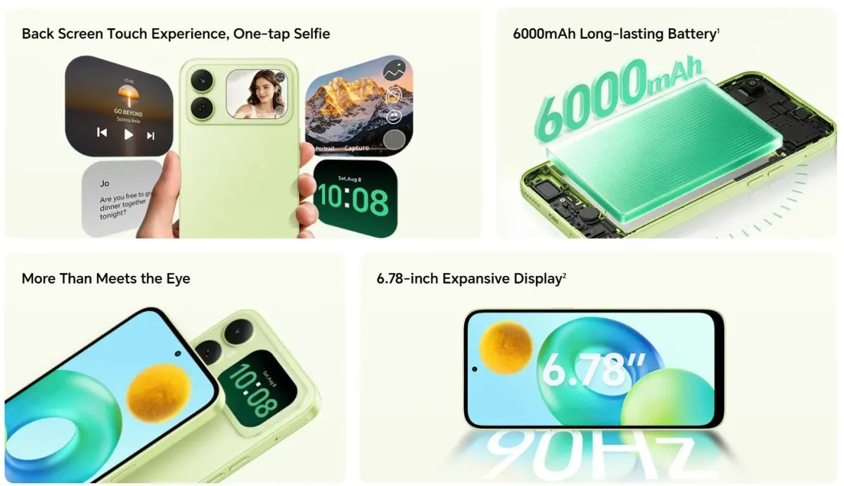 HONOR Play20C เปิดตัวพร้อมจอสัมผัสด้านหลัง หน้าจอหลัก 6.78 นิ้ว แบตเตอรี่ 6,000mAh และชิป Unisoc พร้อมรายละเอียดราคาและสเปกที่ควรตรวจสอบ