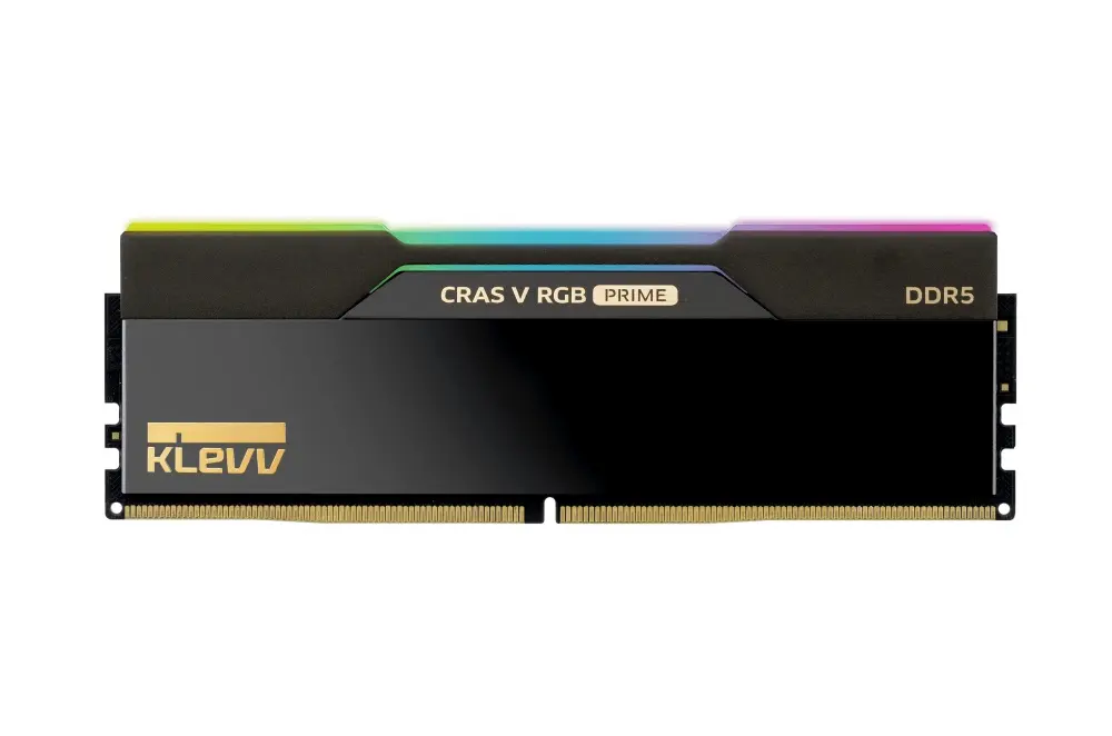 KLEVV CRAS V RGB PRIME แรม DDR5 มีรุ่น 6000 MT/s CL26 ถึง 8000 MT/s CL38 รองรับ XMP และ EXPO พร้อมรุ่นรับรอง ULL เริ่มขายพฤศจิกายน 2569
