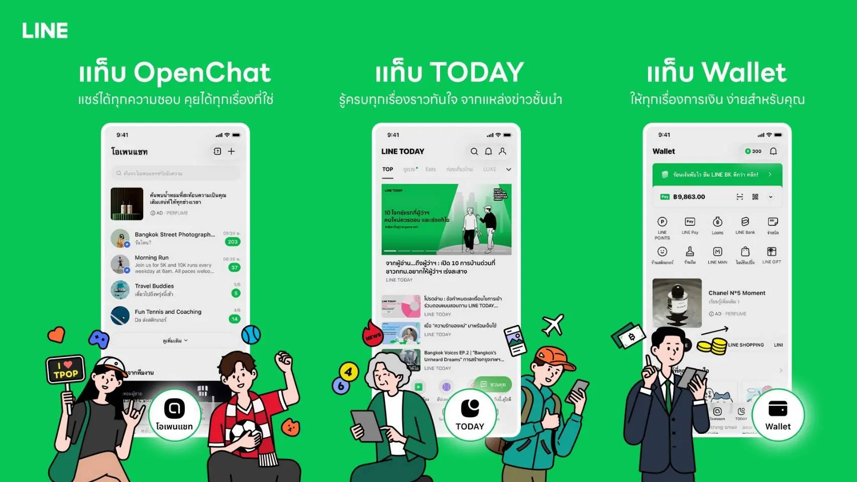 LINE ฉลอง 15 ปี เปิดแนวคิด Your Life on LINE ปรับโฉม 5 แท็บ Home, Chat, OpenChat, TODAY และ Wallet เริ่มทยอยอัปเดตตุลาคม 2569