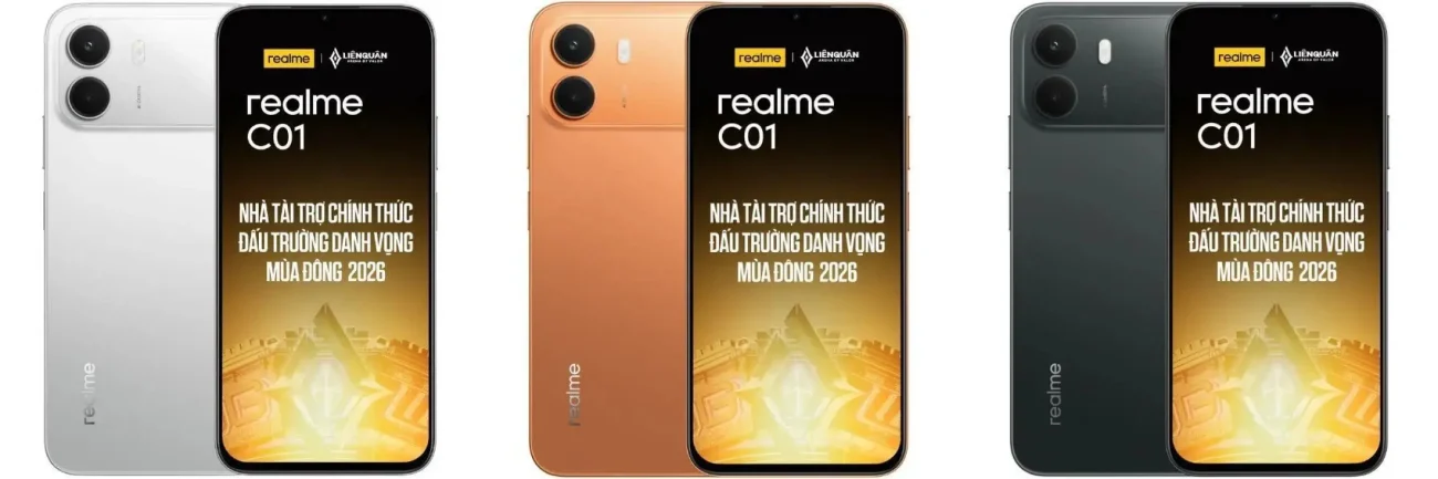 realme C01 โผล่ร้านค้าเวียดนามก่อนเปิดตัว เผยจอ 6.8 นิ้ว 120Hz ชิป Unisoc T7250 แบต 6,500mAh และราคารุ่น 4/64GB ที่ 5,990,000 ดอง
