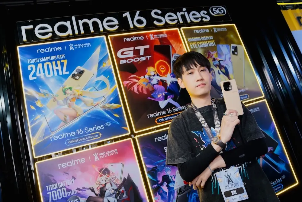 realme สรุปกิจกรรม RPL 2026 Winter นำ realme 16 Series 5G ให้แฟน RoV ทดลอง พร้อม Showmatch จาก Bacon Time ครีเอเตอร์ และวิน เมธาวิน