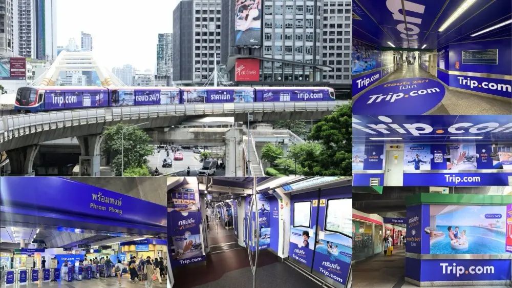 Trip.com เปิดแคมเปญ ทริปปึ้ง ไม่มีแป้ก ตกแต่ง BTS 3 สถานี แรปรถไฟฟ้า 6 ขบวน พร้อมคูปองเที่ยวบินสูงสุด 1,000 บาทและดีลโรงแรม 4 ตลาด