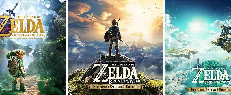 Nintendo ประกาศ Tears of the Kingdom รองรับภาษาไทย ธ.ค. 2569 และ Ocarina of Time ต้นปี 2570 รวมกับ Breath of the Wild เป็น 3 เกมบน Switch 2
